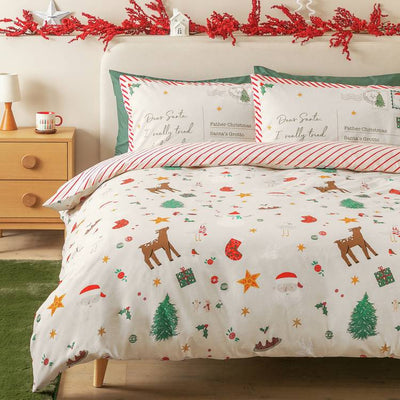 Argos Argos Home Letter to Santa Cream Bedding Set - Double- Buy online at McGrocer