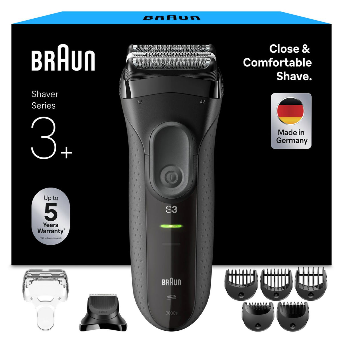 Braun Series 3 electric shaver 3000BT - British product