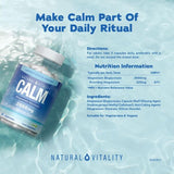 Natural Vitality CALM Magnesium Glycinate supplement 325mg 90 capsules (British brand)