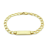 Revere 9ct gold curb ID bracelet 20cm - British product