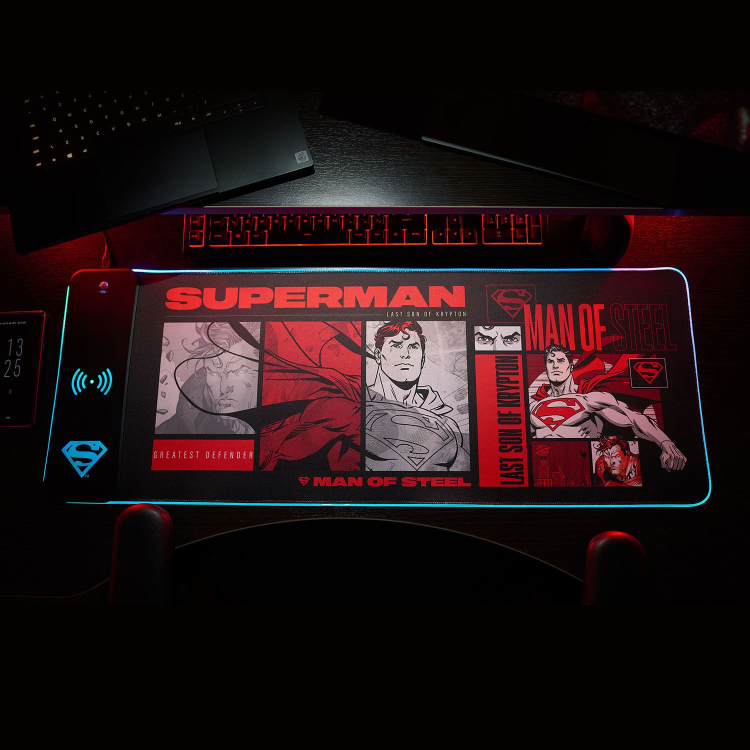 Numskull Superman RGB gaming mat 80cm x 30cm (British brand)