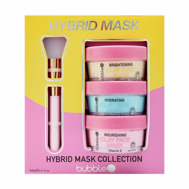 Bubble T Cosmetics clay mask set 3x60g, UK version