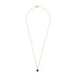 Revere gold heart-shaped ruby pendant 45cm, imported from the UK