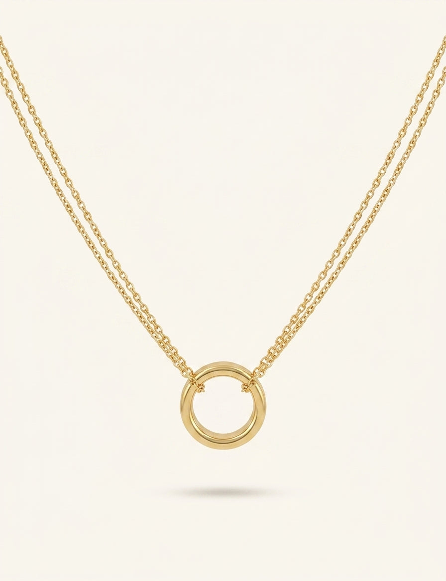Cartier LOVE 18ct yellow gold 0.03ct diamond necklace 38-41cm - British product