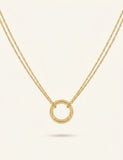 Cartier LOVE 18ct yellow gold 0.03ct diamond necklace 38-41cm - British product