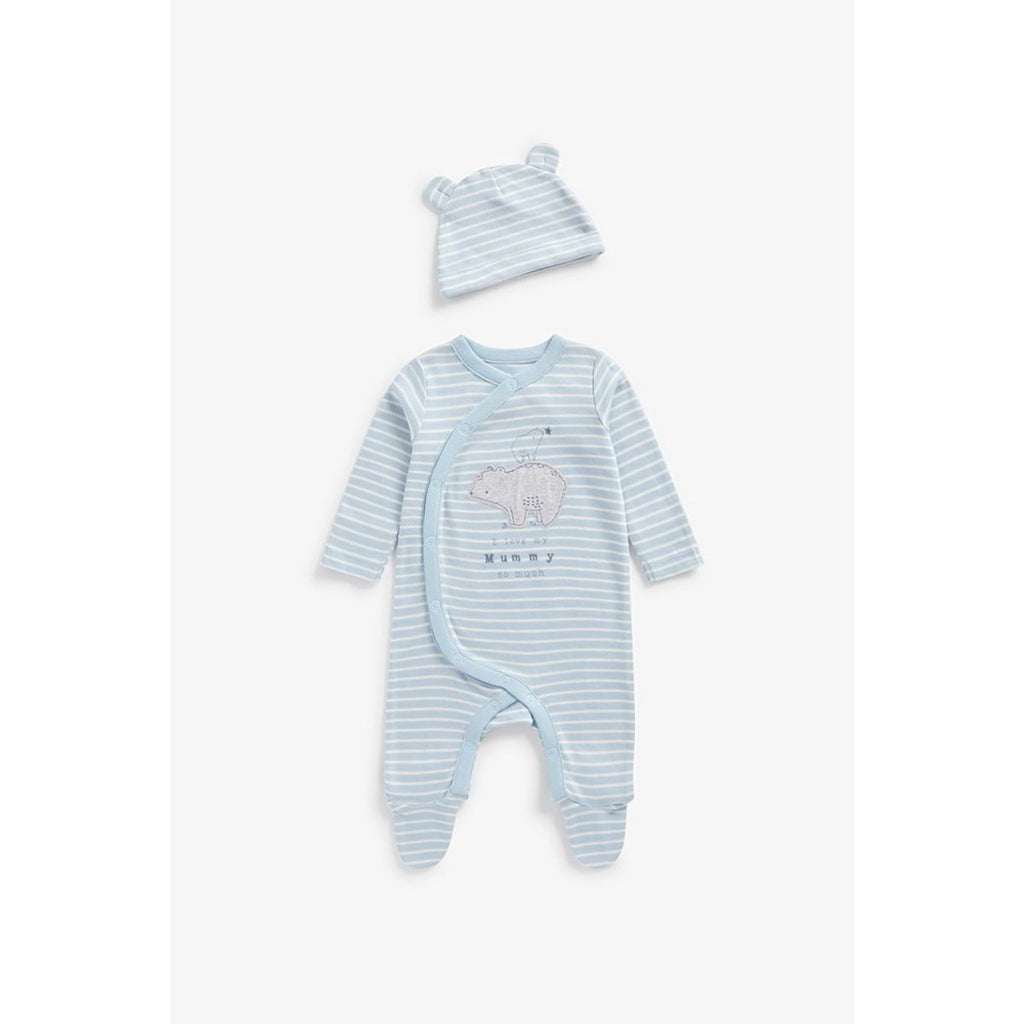 Newborn Boy Stripe All In One