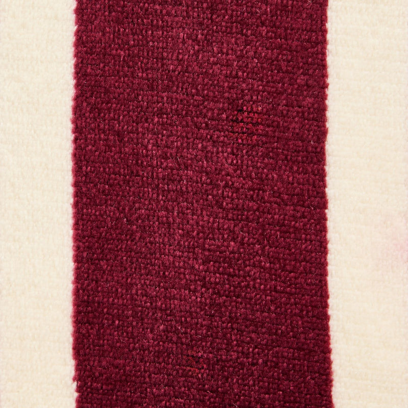 Argos Home Stripe Print Fleece Burgundy Bedding Set - Double