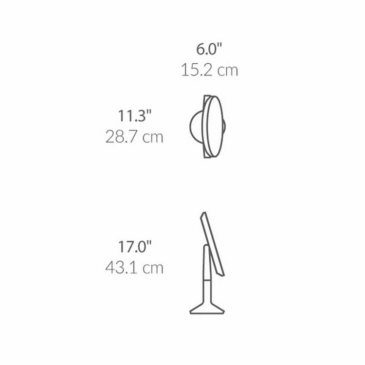 Simplehuman Trio Max makeup mirror with 5x magnification - British product