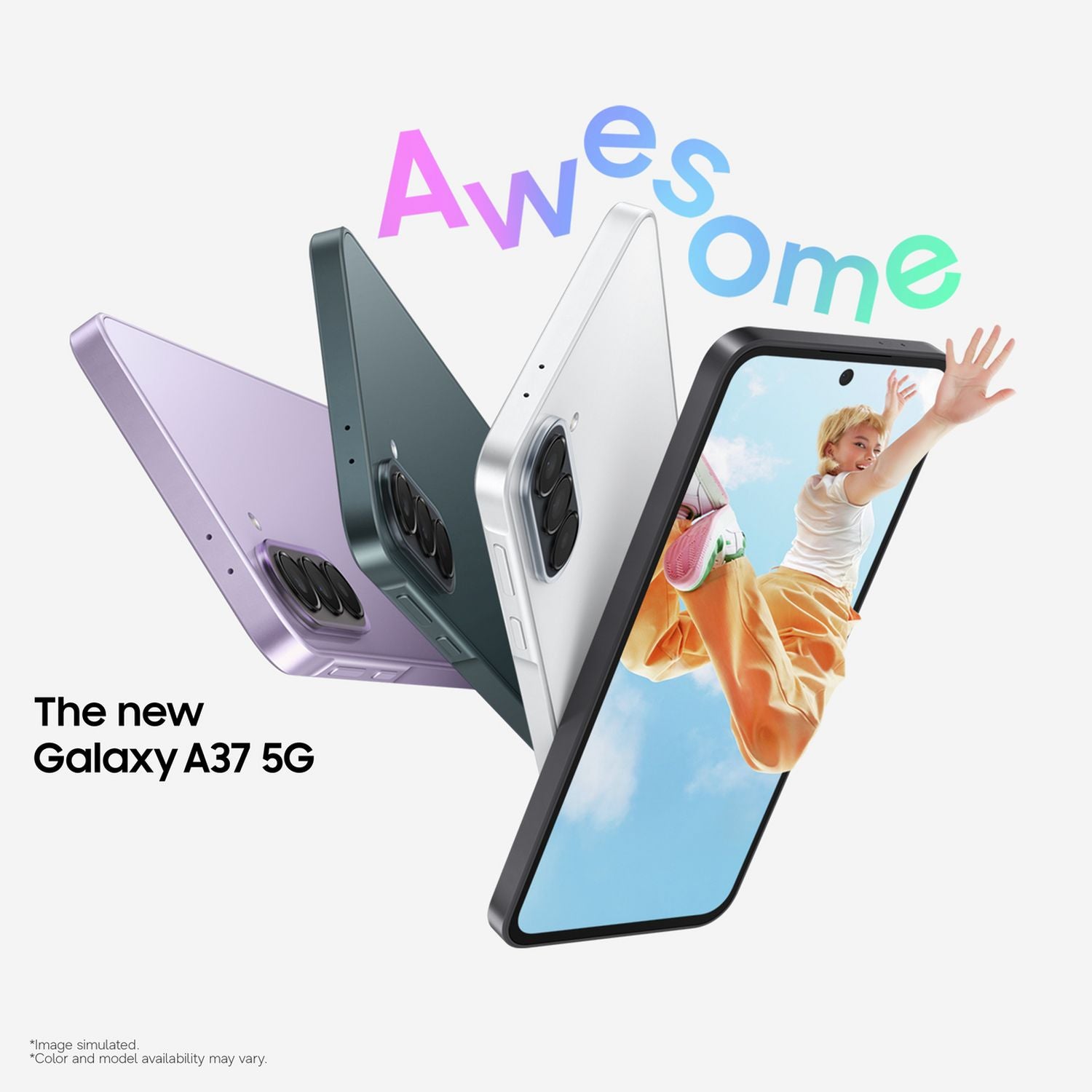 Samsung Galaxy A37 5G smartphone 128GB Charcoal, imported from the UK