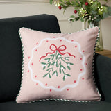 Argos Home pink mistletoe cushion 43cm (British brand)