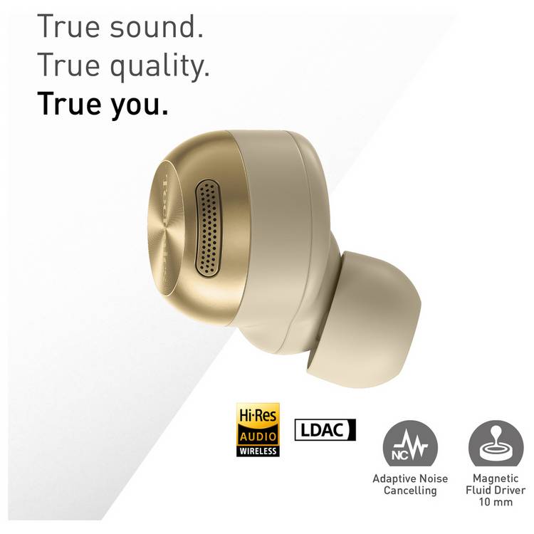 Technics AZ100 true wireless earbuds Champagne Gold, imported from the UK