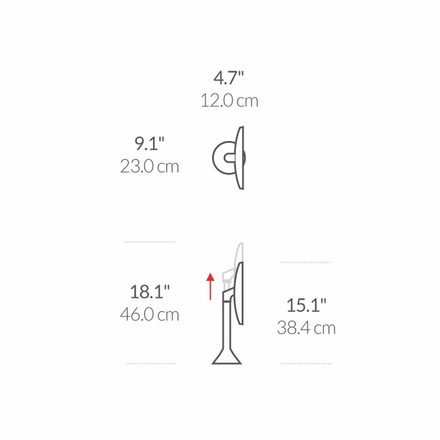 Simplehuman rose gold sensor mirror (British brand)