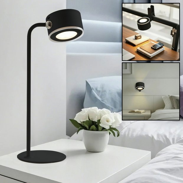 Xtralite Geo magnetic LED table lamp black (British brand)