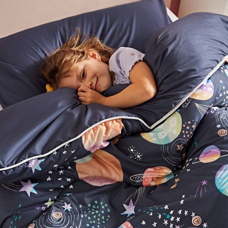 Night Lark space adventure duvet set single, imported from the UK