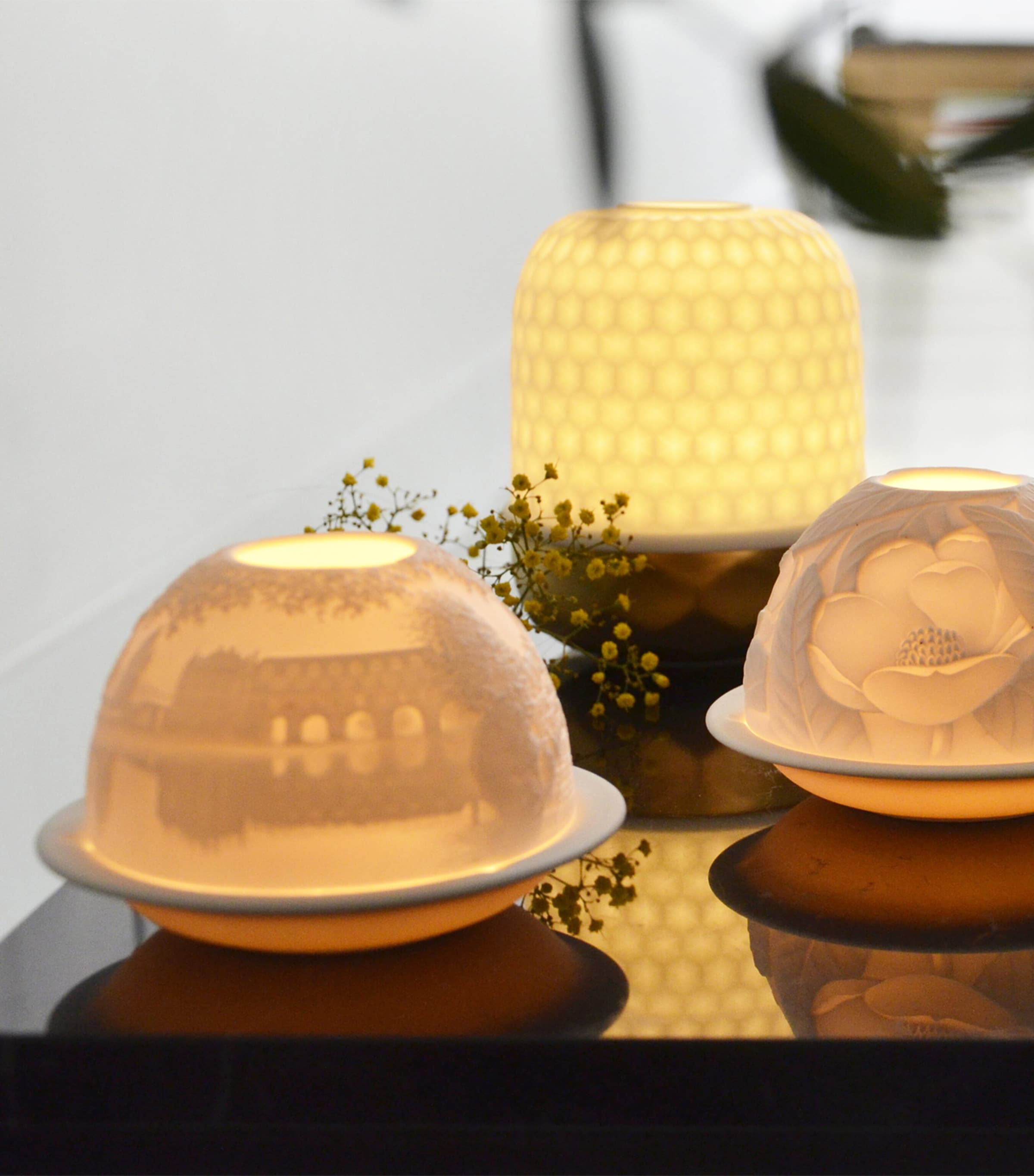 Bernardaud Loire Chateaux LED votive light - British product