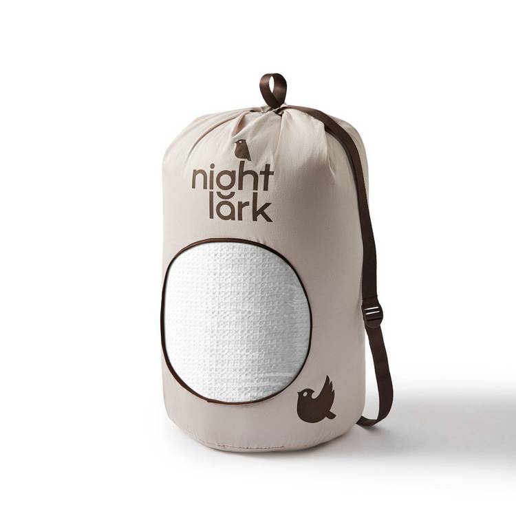 Night Lark cotton waffle coverless duvet set single (British brand)