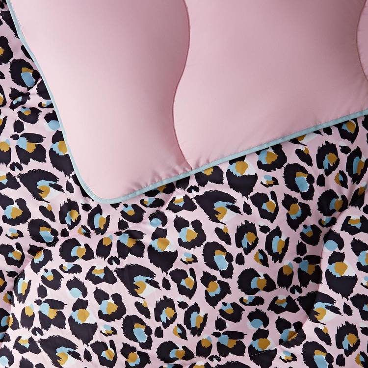 Night Lark Leopard duvet set single, imported from the UK