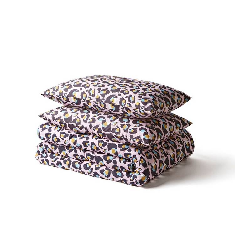 Night Lark Leopard duvet set single, imported from the UK