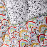 Night Lark Eleanor Bowmer Rainbow duvet set single, imported from the UK