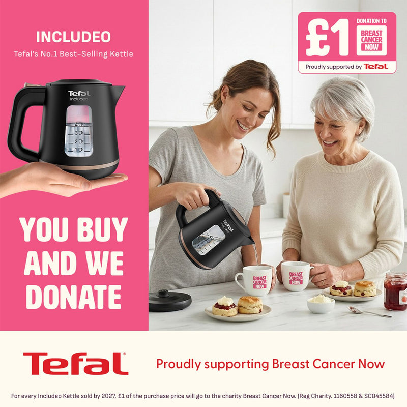 Tefal Includeo Kettle black 1 litre, imported from the UK