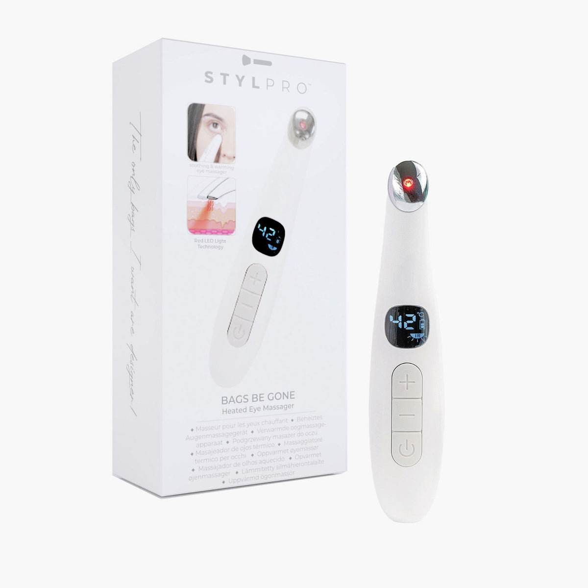 STYLPRO heated eye massager wand, imported from the UK