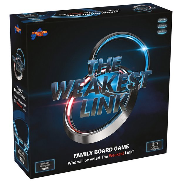 Drumond Park Weakest Link trivia board game, imported from the UK