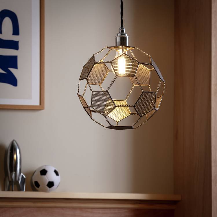 Argos Home football metal easy fit lampshade 25cm, UK version