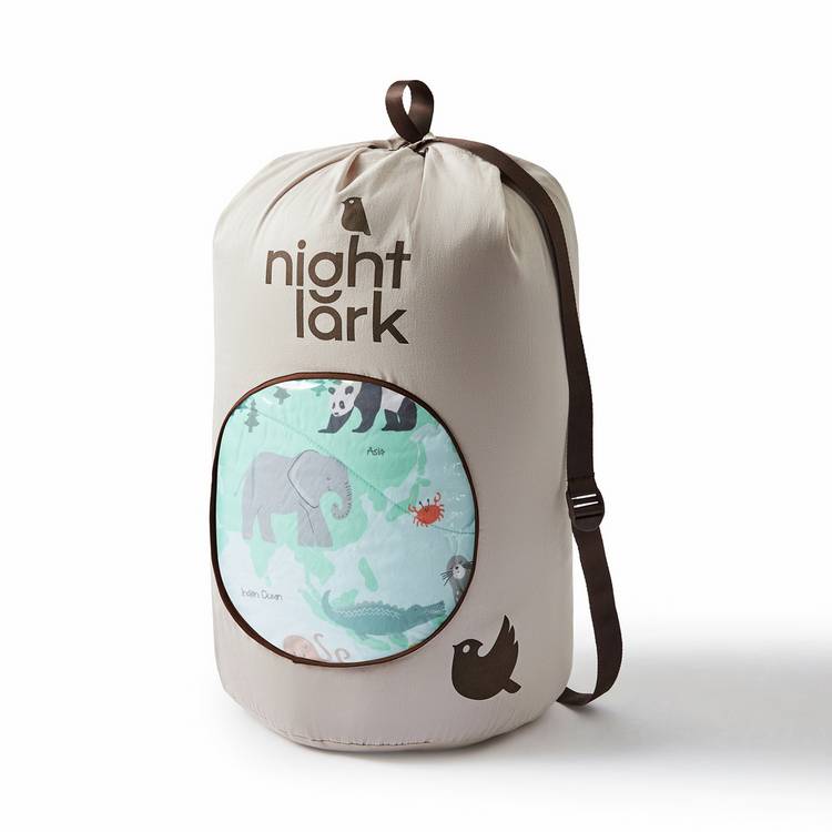 Night Lark Animal Atlas coverless duvet set single, UK version