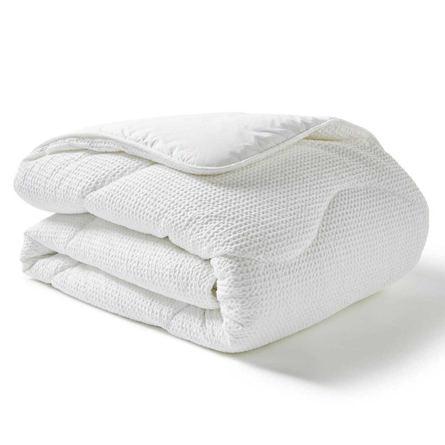 Night Lark Cotton Waffle White 4.5 Tog Duvet Set - King Size