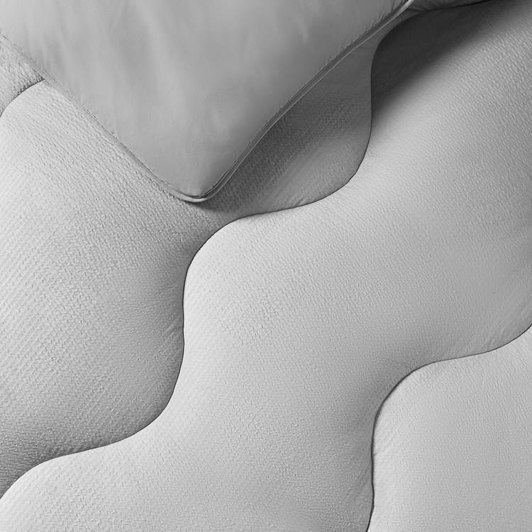 Night Lark coverless duvet set seersucker Nordic Mist single, imported from the UK