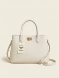 Burberry Cotswolds Check small leather tote bag, imported from the UK