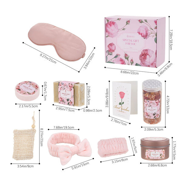 Livingandhome rose-scented self-care gift set - British product