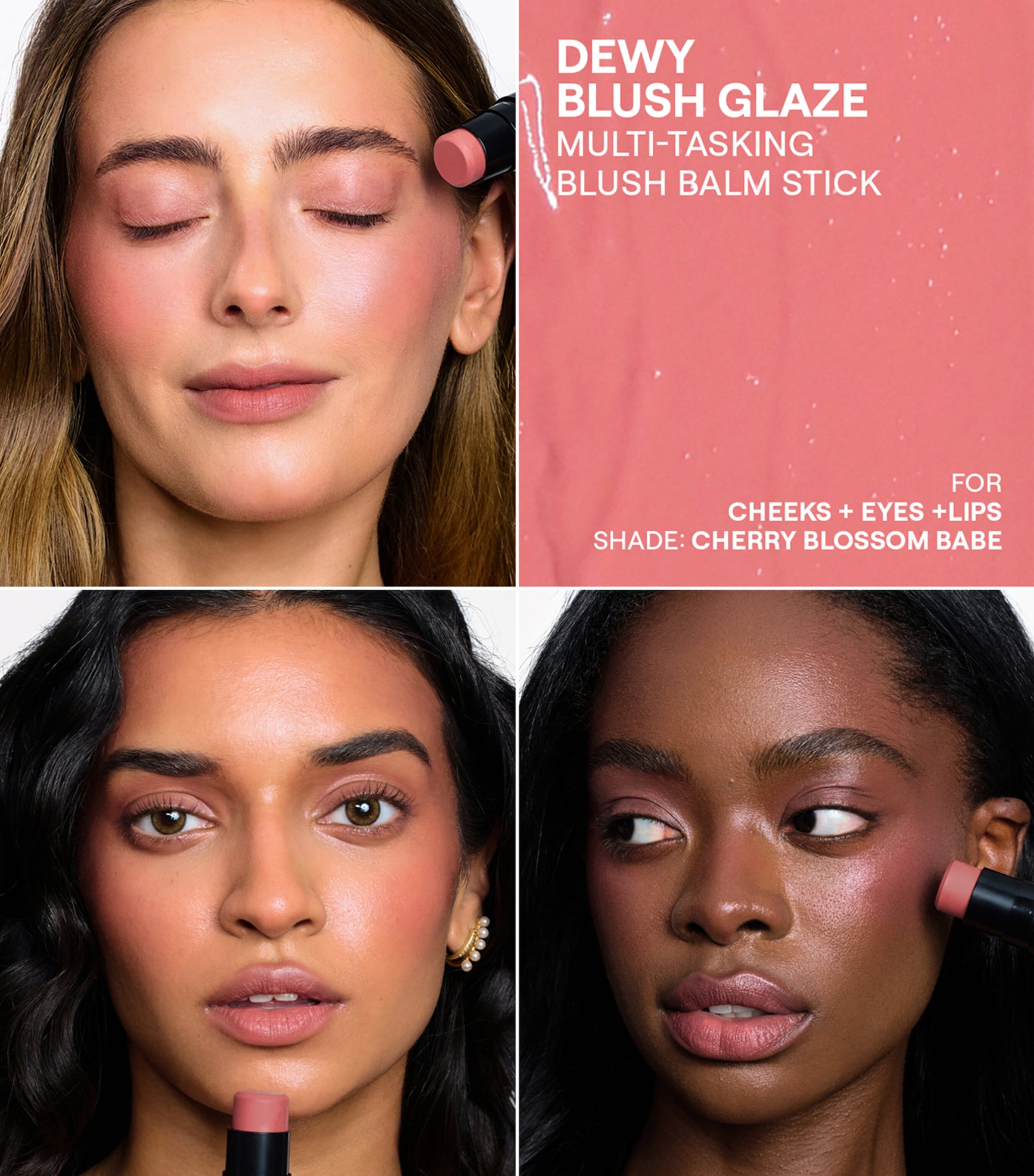 NUDESTIX rosy pink glow blush and lip set, imported from the UK