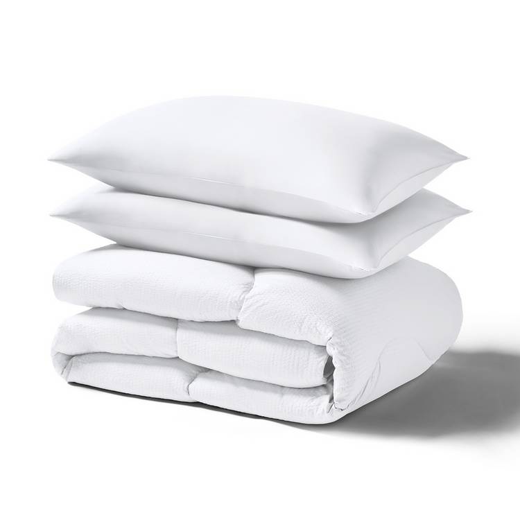 Night Lark coverless seersucker duvet set single - British product