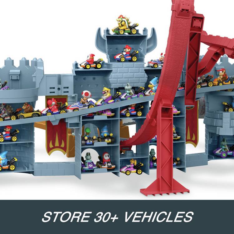 Hot Wheels Mario Kart Bowser's Castle track set 34 inch (British brand)