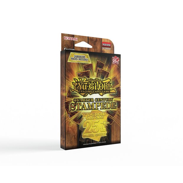 Yu-Gi-Oh! Quarter Century Stampede 3 Pack trading cards, imported from the UK