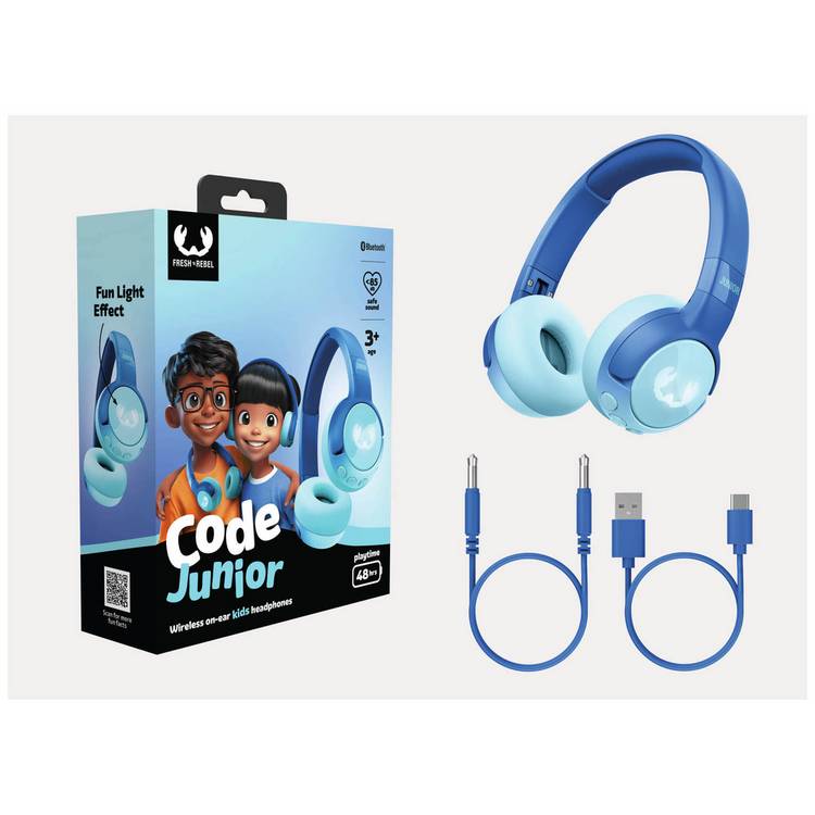 Fresh 'n Rebel Code Junior wireless headphones Blue, imported from the UK