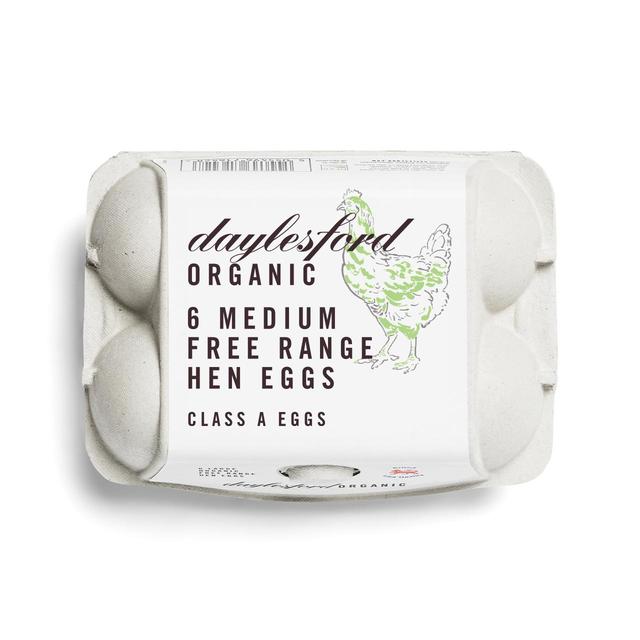 Daylesford Organic Free Range Medium Eggs   6 per pack