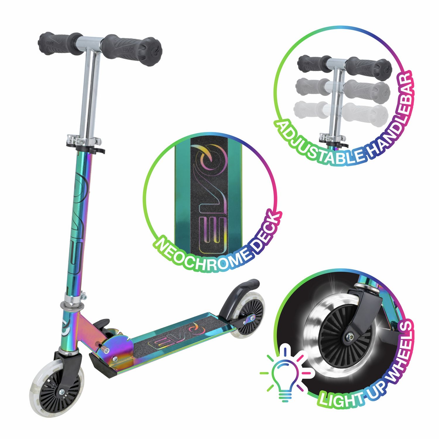 Evo Neochrome 2 Wheel Scooter Black and Blue - British product