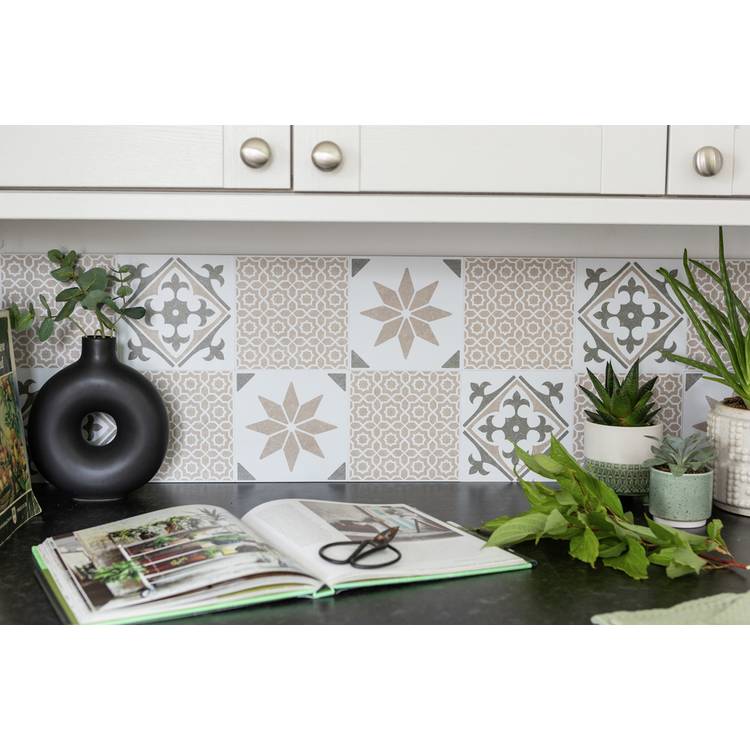 D-C-Fix Lina Beige peel and stick wall tiles - British product