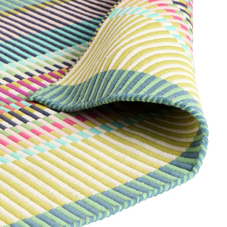 Margo Selby Buster Green flatweave runner 66x200cm, UK version