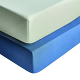 Habitat twin pack fitted sheets for toddler blue and aqua dots (British brand)