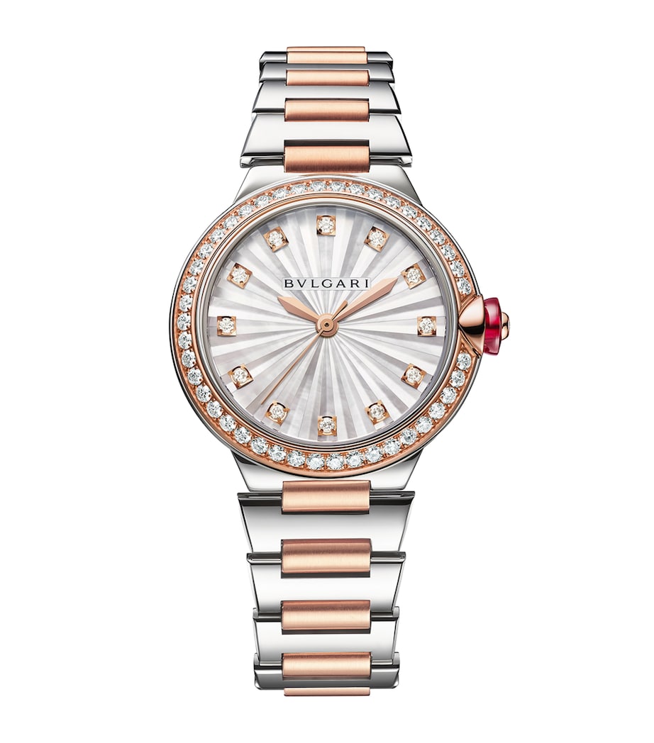 Bvlgari Lvcea watch rose gold diamond 33mm, UK version