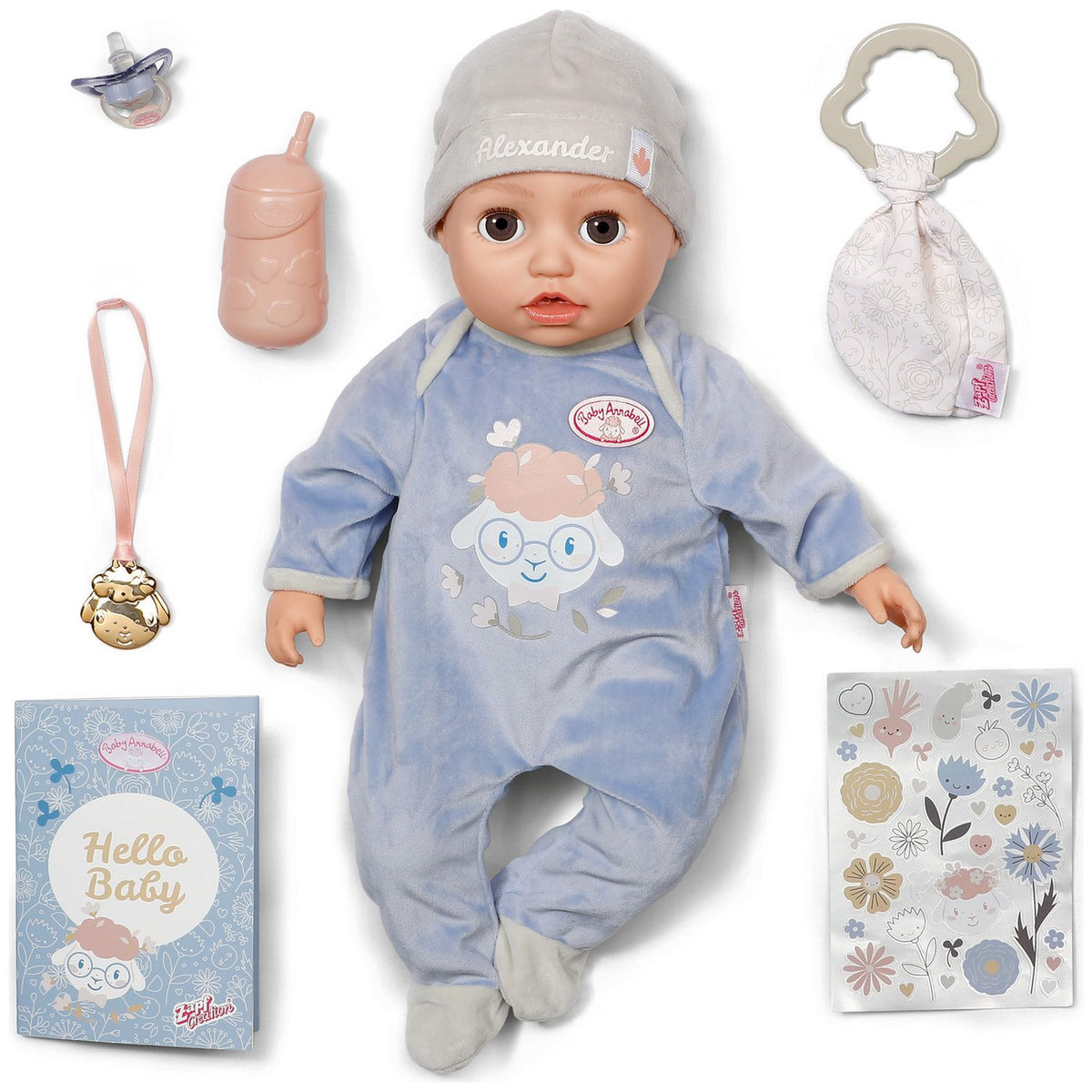Baby Annabell Active Alexander interactive baby doll 36cm, imported from the UK