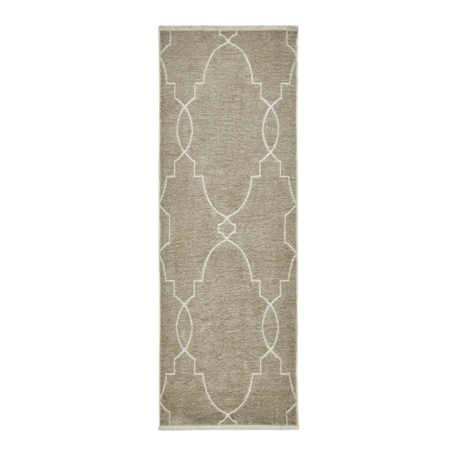 Habitat chenille runner neutral flatweave 66x200cm, UK version