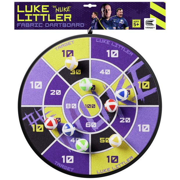 Target Luke Littler sticky ball fabric dartboard set - British product
