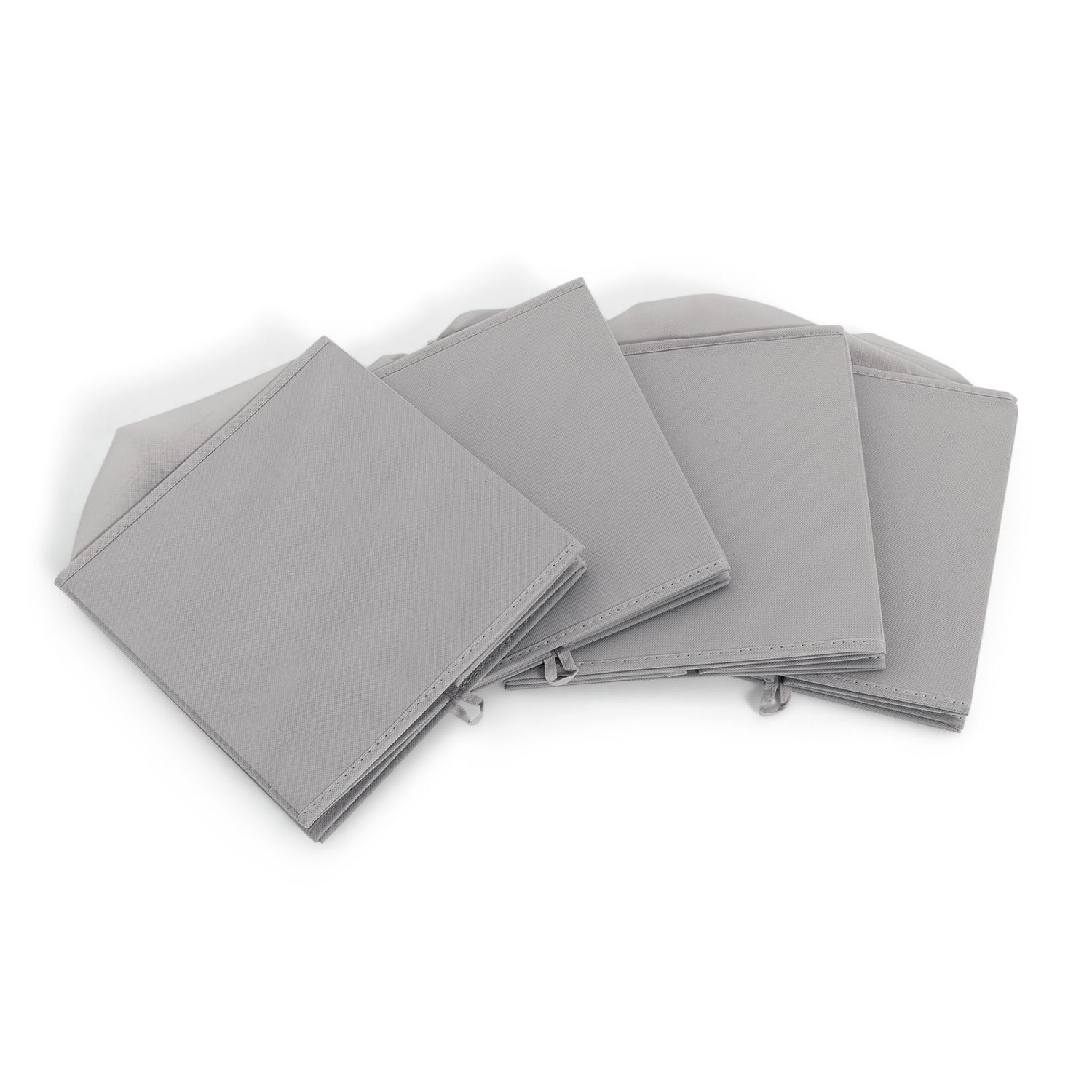 Home kids storage boxes set of 4 in grey - British product