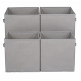 Home kids storage boxes set of 4 in grey - British product