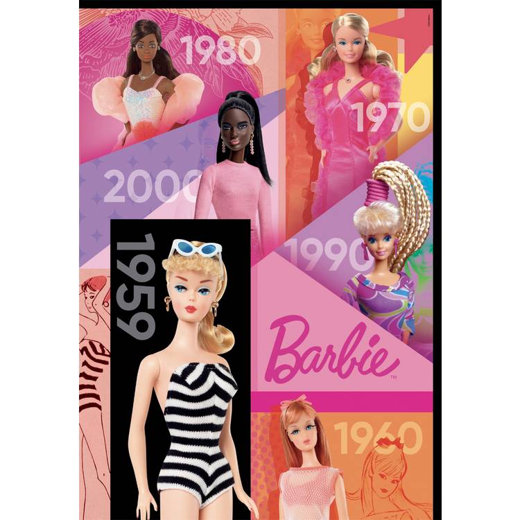 Clementoni Barbie Through The Years jigsaw puzzle 1000 pieces - British product
