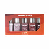 Barry M Brownie Points gel nail paint set 5 shades (British brand)